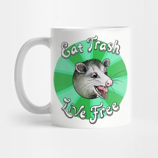 Eat TRASH - Live FREE (green) Mug